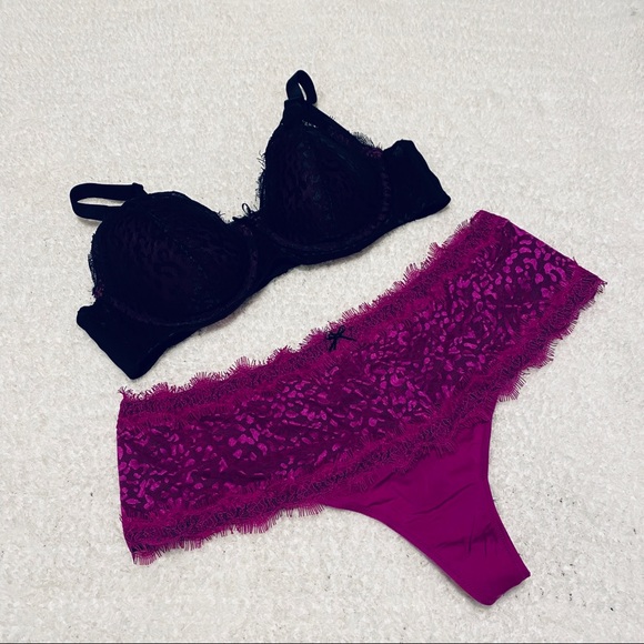 2PC PURPLE BRA PANTIE SET